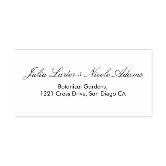 Blauwgroen Paarse lente weide bloemen bruiloft Zelfinktende Stempel (Design)