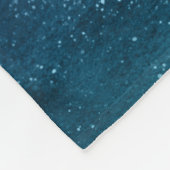 Blauwgroen Paarse maan fase Celsius patroon Fleece Deken (Hoek)