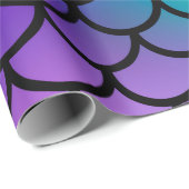 Blauwgroen Paarse roze blauwe zeemeerminnen Fantas Cadeaupapier (Rol Hoek)