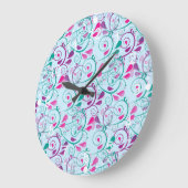 Blauwgroen Paarse roze vlinderbloemigen op blauw Grote Klok (Hoek)