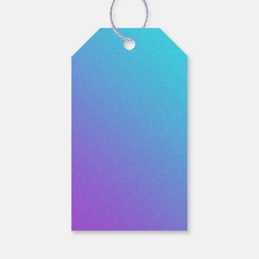 Blauwgroen Paarse ster David Bat Mitzvah Cadeaulabel (Achterkant)