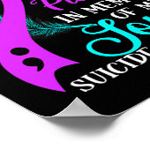 Blauwgroen Paarse ter nagedachtenis van mijn zoont Poster (Hoek)