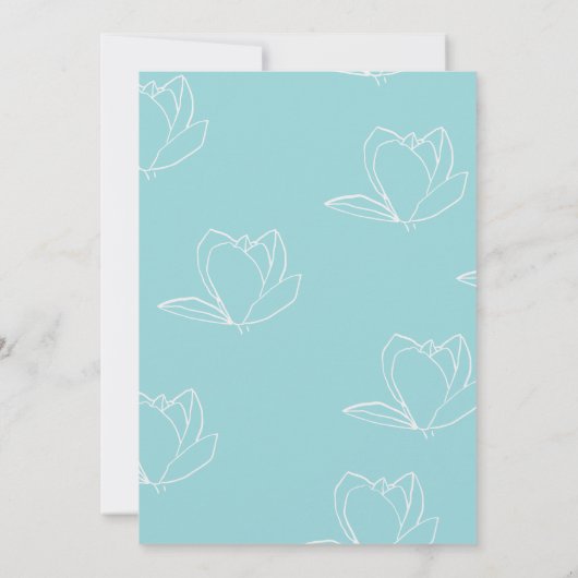 Blauwgroen/Paarse vogels Sla de datumkaart op Save The Date (Achterkant)