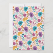 Blauwgroen Paarse Yellow Spring Meadow Engagement Kaart (Achterkant)