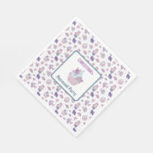 Blauwgroen Paarse Zeemeermin Verjaardagsfeest Zee  Servet (Hoek)