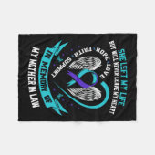 Blauwgroen Paarse zelfmoordbewustzijn Shirt moeder Fleece Deken (Voorkant (Horizontaal))