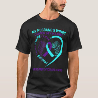 Blauwgroen Paarse zelfmoordpreventie Bewustmaking  T-shirt