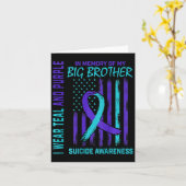 Blauwgroen Paarse zelfmoordvlag Big Brother CK Kaart (Gele Bloem)