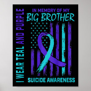 Blauwgroen Paarse zelfmoordvlag Big Brother CK Poster