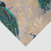 Blauwgroen packs op gouden ontkoppeling tissuepapier (Detail)