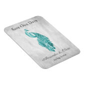 Blauwgroen Pacock sparen de Datum Magnet Magneet (Rechterzijde)