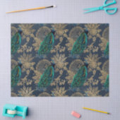 Blauwgroen pacten op de blauwe en goudontkoppeling tissuepapier (Craft)