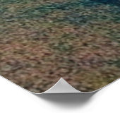 Blauwgroen pagina's Verrekte canvas afdrukken Poster (Hoek)