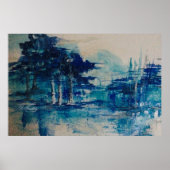 Blauwgroen pagina's Verrekte canvas afdrukken Poster (Voorkant)