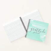Blauwgroen Paint Smudge Gratitude Journal Notitieboek (Binnen)