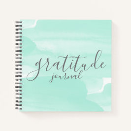 Blauwgroen Paint Smudge Gratitude Journal Notitieboek
