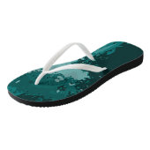 Blauwgroen Paint Splatter - Wedding Party Supply - Teenslippers (Schuin)