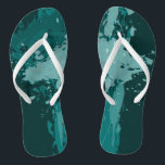 Blauwgroen Paint Splatter - Wedding Party Supply - Teenslippers<br><div class="desc">De blauwgroen verfspatten versieren teenslippers die deel uitmaken van het Splatter-bruiloftsontwerp. De all-season blauwgroen bruiloft partij accessoire is geweldig voor het aanbieden van alternatief schoeisel aan de gasten van een strand bruiloft. Verschilt de blauwgroen-groene tint van degene die je voor ogen had? Verander het! Bladeren door de Plan to Wed...</div>