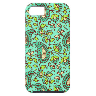 Blauwgroen Paisley iPhone 5 Case Mate Tough