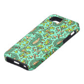 Blauwgroen Paisley iPhone 5 Case Mate Tough (Onderkant)