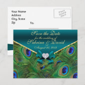 Blauwgroen Pakket sparen het Briefkaart van de Dat (Voorkant / Achterkant)