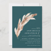 Blauwgroen pampas grassen botanische elegante brui (Voorkant)