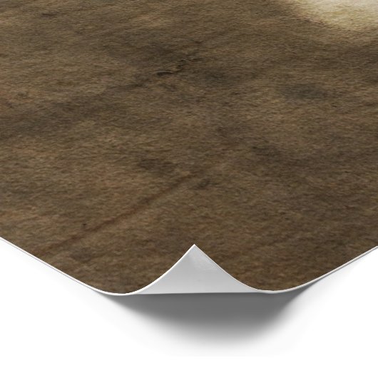 Blauwgroen papaver Poster (Hoek)