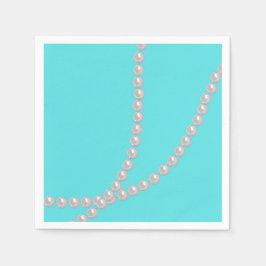 Blauwgroen & Parels Servet