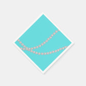 Blauwgroen & Parels Servet (Hoek)