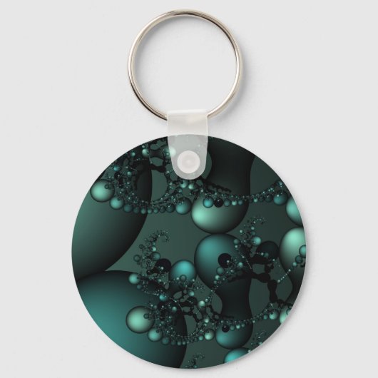 Blauwgroen parels sleutelhanger (Voorkant)