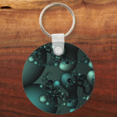 Blauwgroen parels sleutelhanger (Voorkant)
