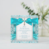 Blauwgroen parelwitte eerste-communistische meisje kaart (Staand voorkant)