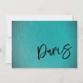 Blauwgroen Parijspaspoort Bedankkaart (Achterkant)