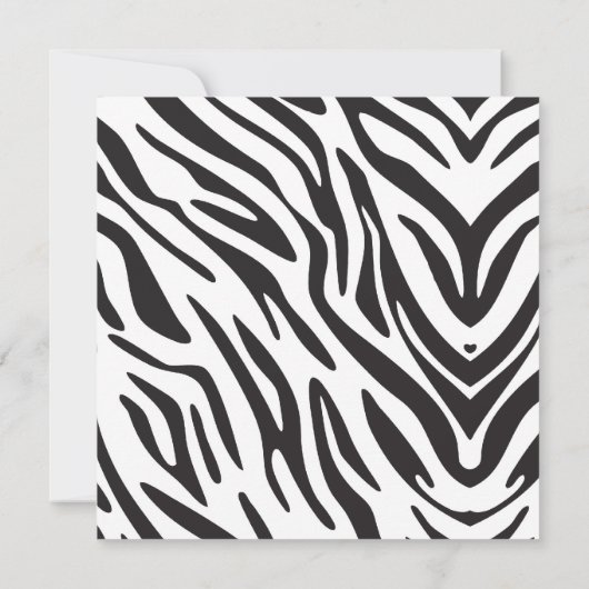 blauwgroen partij bij de Baby shower van de zebra Kaart (Achterkant)