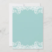 Blauwgroen partij Turquoise Lace Masquerade Sweet  Kaart (Achterkant)