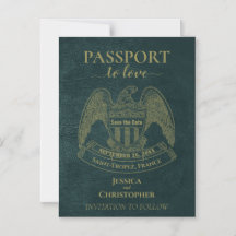 Blauwgroen Paspoort Destination Wedding Save the D