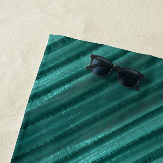 Blauwgroen passie Diagonaal gestreept, persoonlijk Strandlaken (In situ)