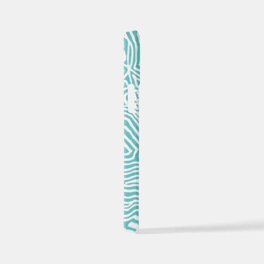 Blauwgroen patroon iPhone hoesje (Rechterkant)