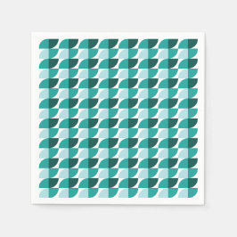 Blauwgroen patroon servet