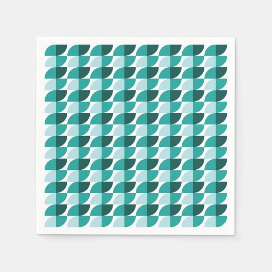 Blauwgroen patroon servet (Voorkant)