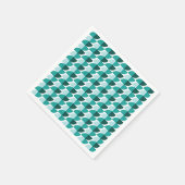 Blauwgroen patroon servet (Hoek)