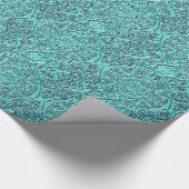 Blauwgroen patroon van de damptextuur cadeaupapier (Hoek)