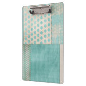 Blauwgroen patroonkantelblokken klembord (Links)