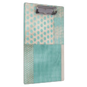 Blauwgroen patroonkantelblokken klembord (Rechts)
