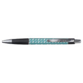 Blauwgroen patroonvlinder en dragonfly pen (Achterkant)
