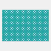 Blauwgroen Patterns Wrapping Paper Sheet Set (Voorkant 2)