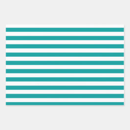 Blauwgroen Patterns Wrapping Paper Sheet Set