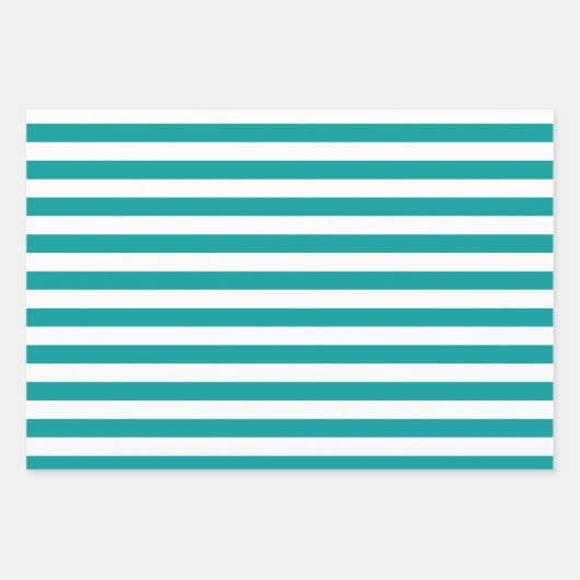 Blauwgroen Patterns Wrapping Paper Sheet Set (Voorkant)