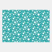 Blauwgroen Patterns Wrapping Paper Sheet Set (Voorkant 3)