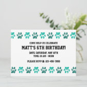 Blauwgroen Pauw Print Pattern in Blauwgroen - Birt Kaart (Staand voorkant)